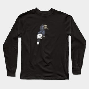 Black-and-White-Casqued Hornbill Long Sleeve T-Shirt